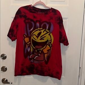 Red Graphic pac man Shirt